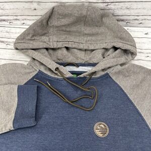 Hippy Tree Nomad Division Hoodie Men's L Brown Blue Fleece Flagstaff Outdoor